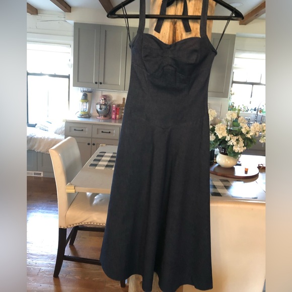 Retro “ Dirty Dancing” style soft denim dress - Picture 3 of 10